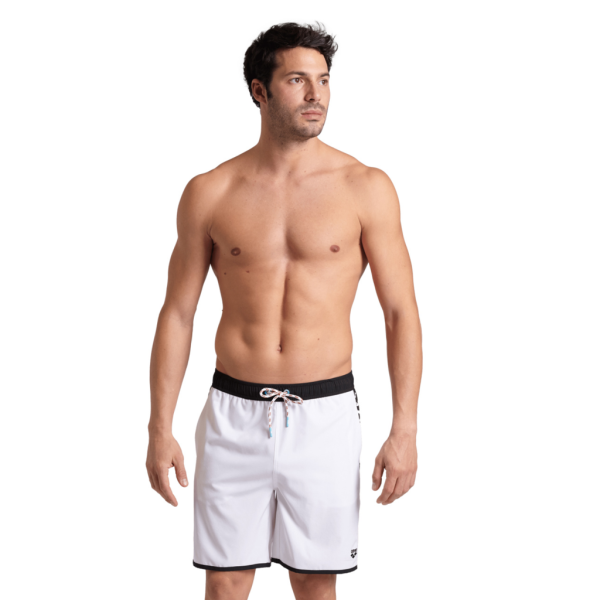 Arena M Icons Team Stripe Unisex Bermuda XXL white/black/white Herren