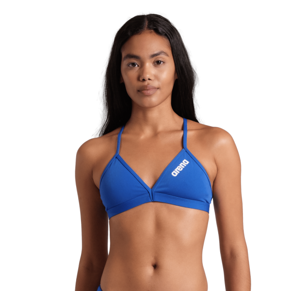 Arena W Team Swim Top Tie Back Solid D 40 royal/white Damen