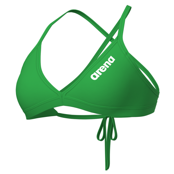 Arena W Team Swim Top Tie Back Solid D 32 team green Damen