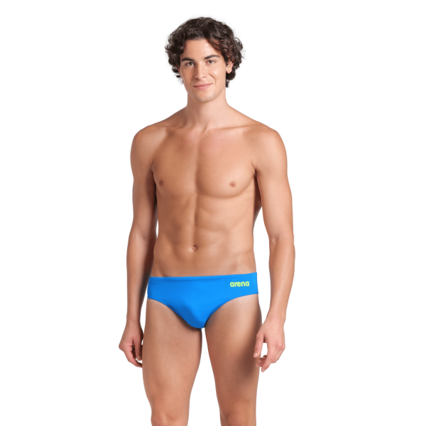 Arena M Team Swim Briefs Solid D 5 blue river/artic lime Herren