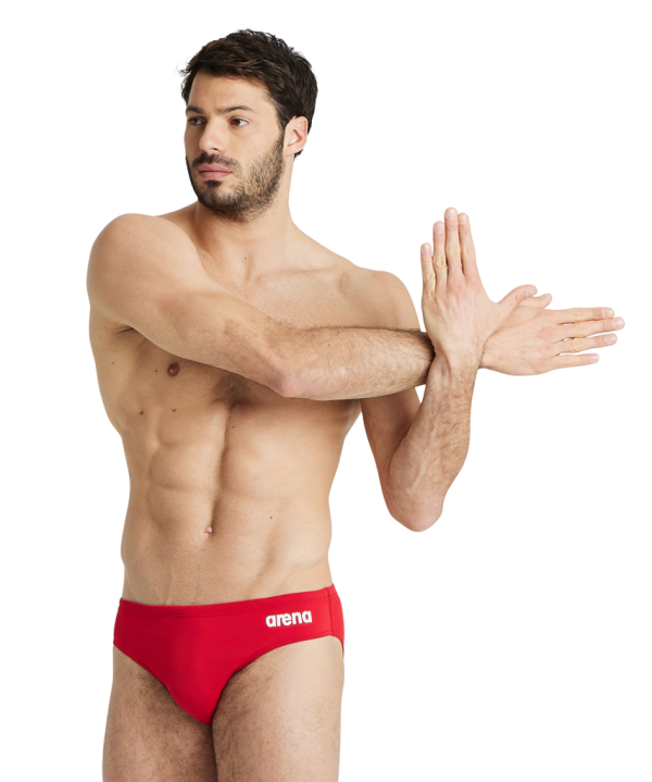 Arena M Team Swim Briefs Solid D 1 red/white Herren