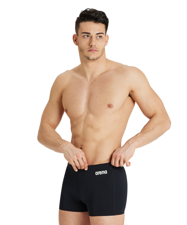 Arena M Team Swim Short Solid D 4 black/white Herren