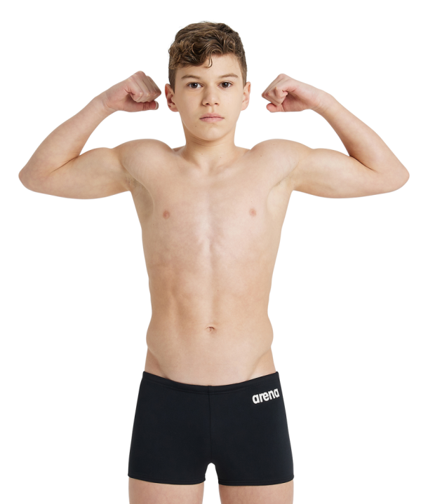 Arena B Team Swim Short Solid 128 black/white Jungen