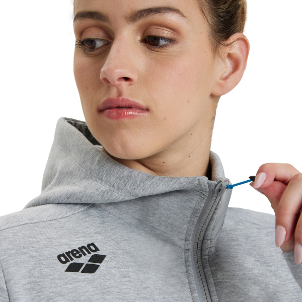 Arena W Team Hooded Jacket Panel M medium grey heather Damen