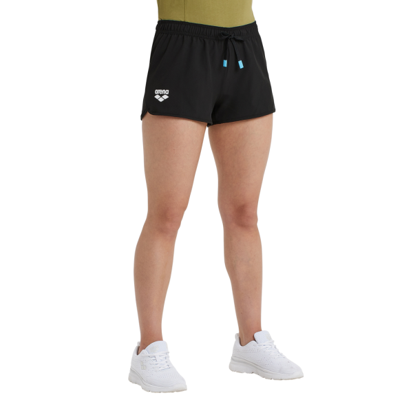 Arena W Team Short Solid M black Damen