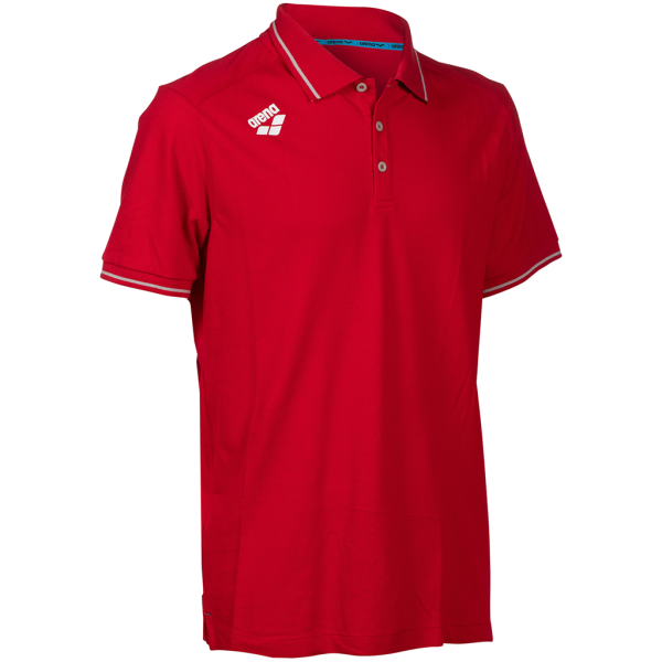 Arena Team Poloshirt Solid Cotton XL red Unisex