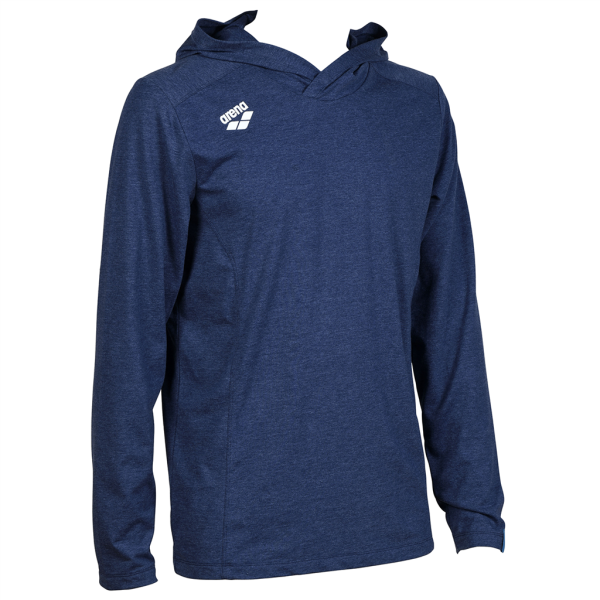 Arena Team Hooded Long Sleeve T-Shirt Panel XL navy heather Unisex