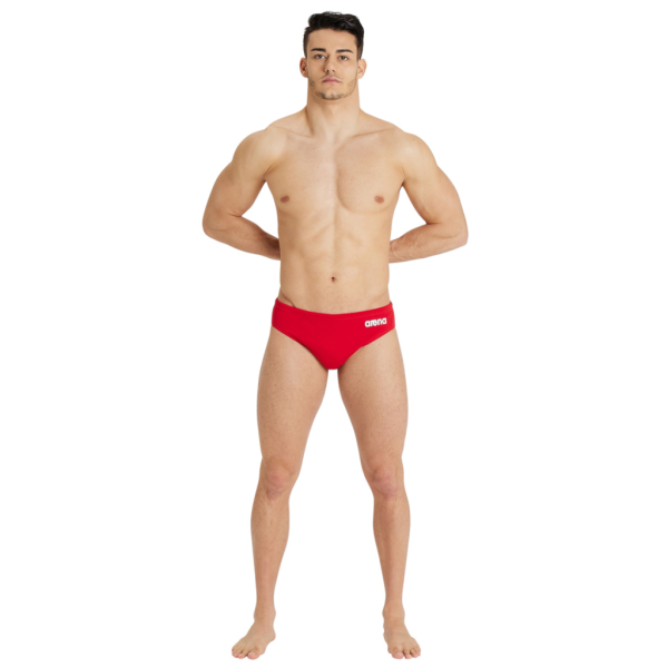 Arena M Team Swim Briefs Waterpolo Solid D 4 red/white Herren