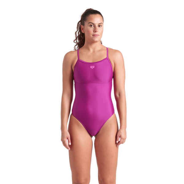 Arena W Arena Solid Swimsuit Lightdrop Back B D 44 purple wine Damen