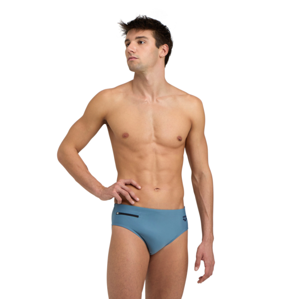 Arena M Arena Zip Brief 9Cm D 6 stone grey Herren