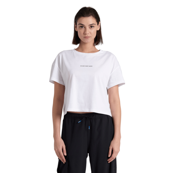 Arena W Arena Crop Tee Printed S white Damen