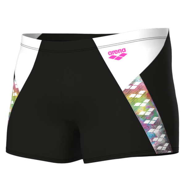 Arena M Arena Stripe Swim Short D 8 black/white/multi Herren