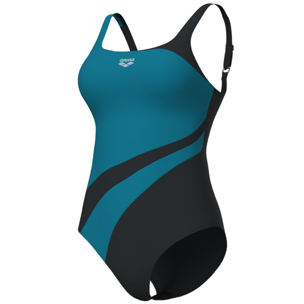 Arena W Arena Swimsuit Liliana U Back C Cup D 46 night grey/green blue Damen