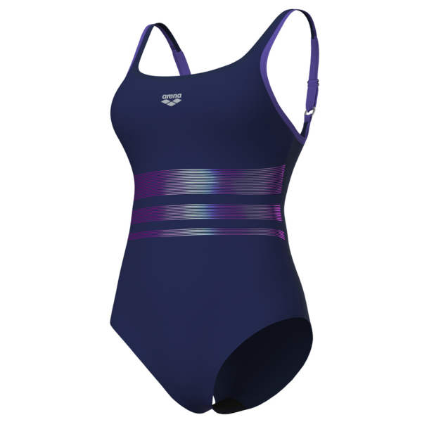 Arena W Arena Swimsuit Rosa Wing Back C Cup D 46 navy/navy/violet Damen