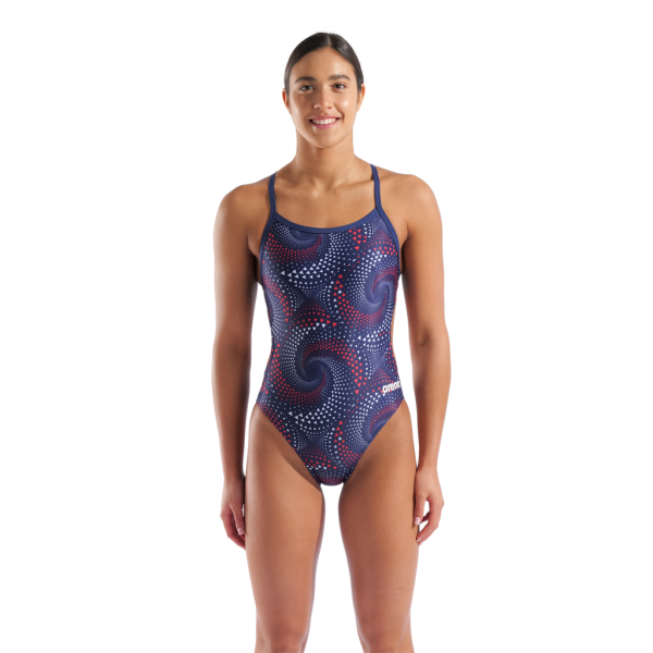 Arena W Arena Fireflow Swimsuit Challenge Back D 34 navy/team redwhiteblue Damen