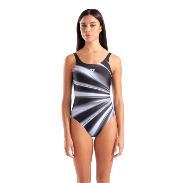 Arena W Arena Glow Swimsuit U Back B D 44 black/grey multi Damen