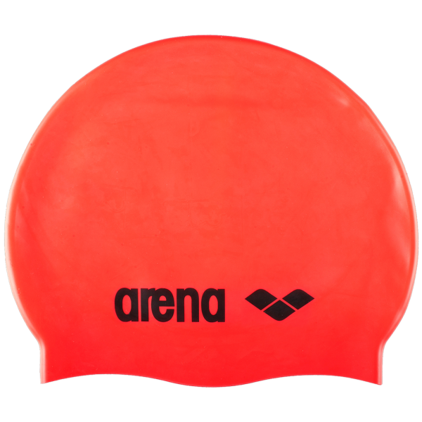 Arena Classic Silicone Cap one size fluo red/black Unisex
