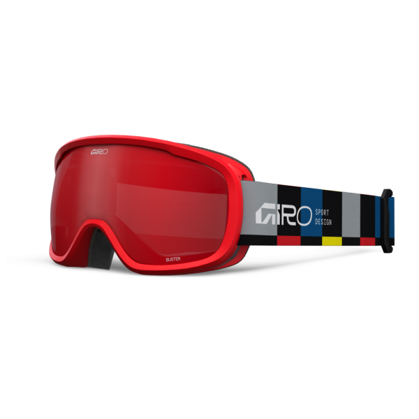 Giro Buster Flash Goggle one size black blocks amber scarlet S2 Unisex