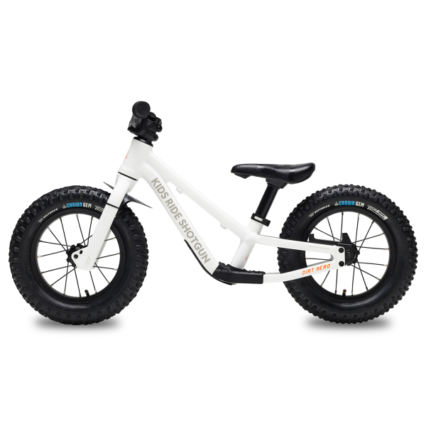 Kids Ride Shotgun 12&rdquo; Dirt Hero one size white
