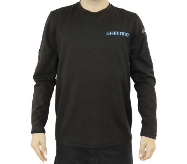 SHIMANO SHIMANO WORKSHOP LONGSLEEVE BLACK, S 50% PES/50% COTTON